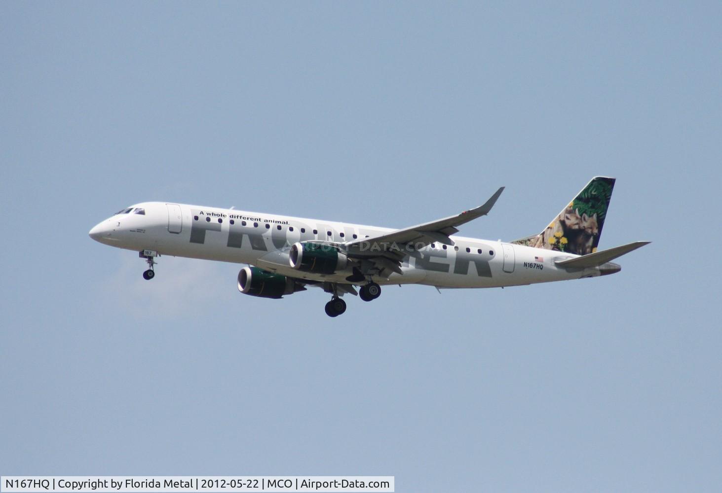 N167HQ, 2008 Embraer 190AR (ERJ-190-100IGW) C/N 19000173, Mo and Joe Red fox cubs Frontier E190