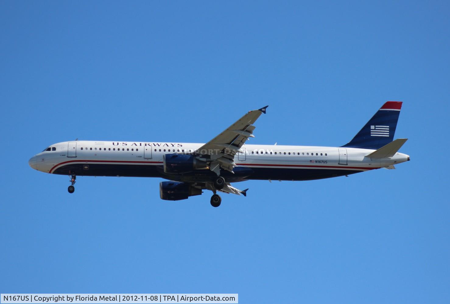 N167US, 2001 Airbus A321-211 C/N 1442, US Airways A321
