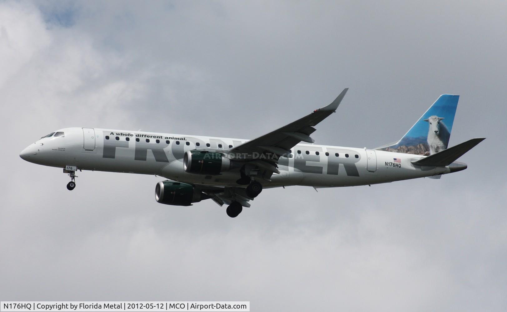 N176HQ, 2011 Embraer 190AR (ERJ-190-100IGW) C/N 19000461, Scooter the Mountain Goat Frontier E190