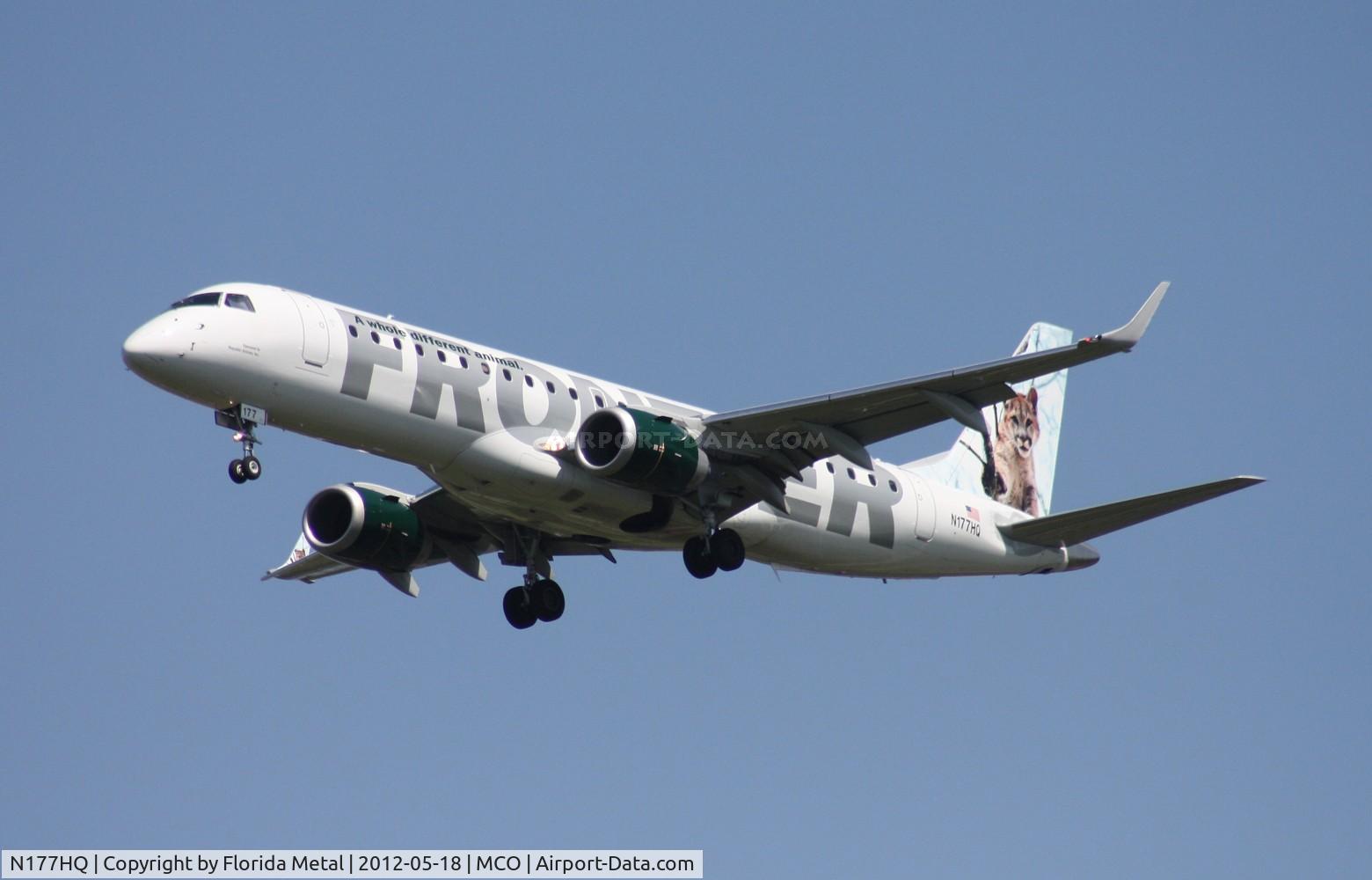 N177HQ, 2011 Embraer 190AR (ERJ-190-100IGW) C/N 19000481, Aspen Mountain Lion kitten Frontier E190