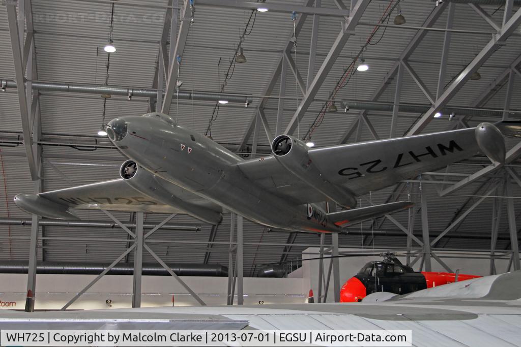 WH725, 1953 English Electric Canberra B.2 C/N EEP71206, English Electric Canberra B.2. Suspended from the roof in AirSpace, Imperial War Museum Duxford, July 2013.