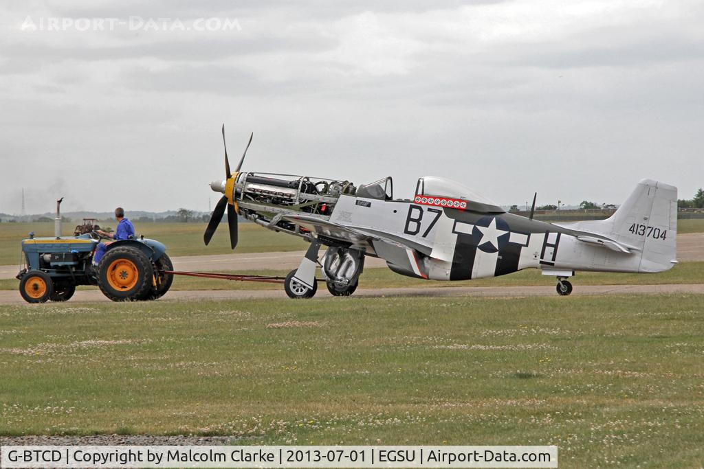 G-BTCD, 1944 North American P-51D Mustang C/N 122-39608, North American P-51D Mustang. At The Imperial War Museum, Duxford, July 2013.