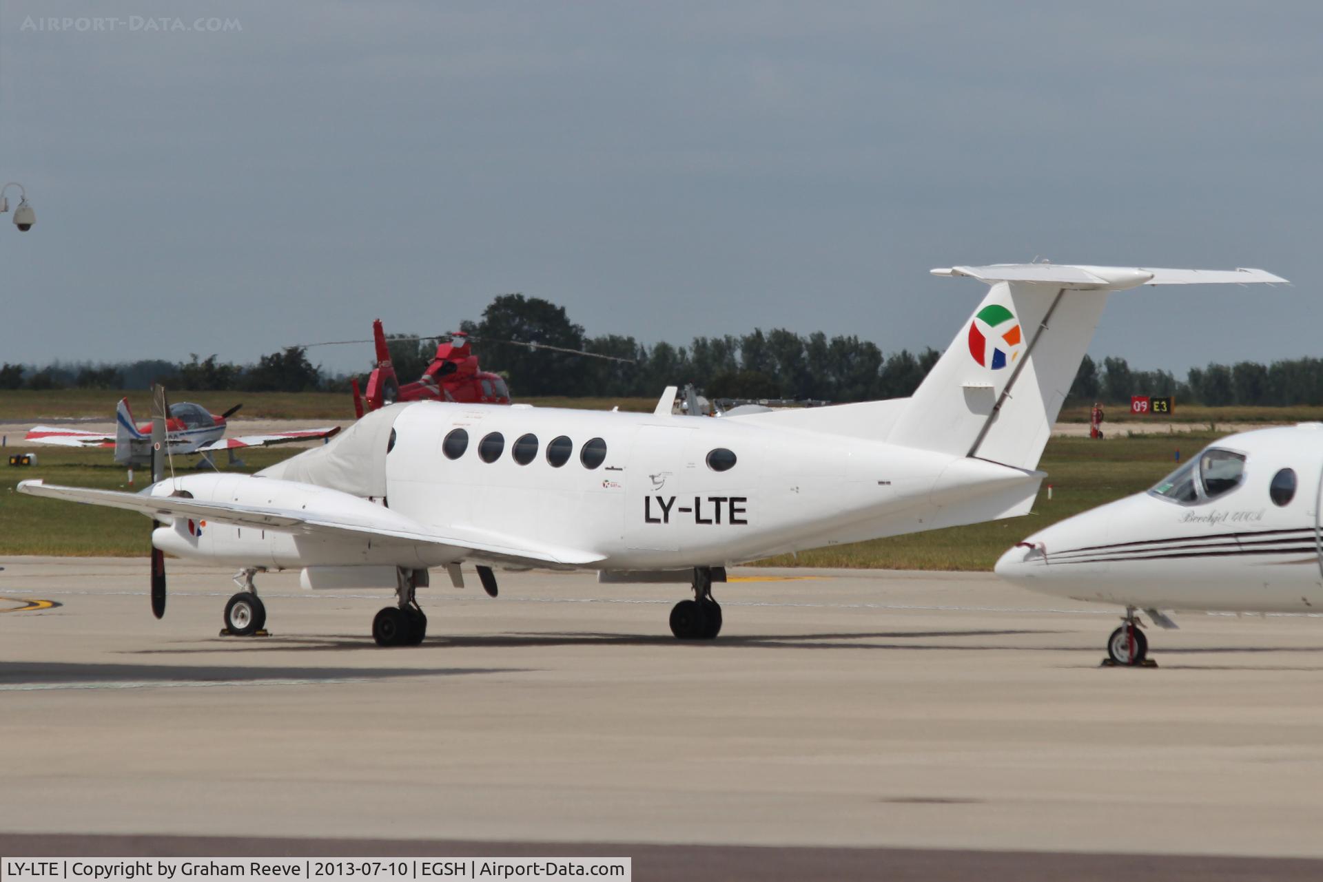 LY-LTE, 1990 Beech 300 C/N FA-206, Parked at Norwich.