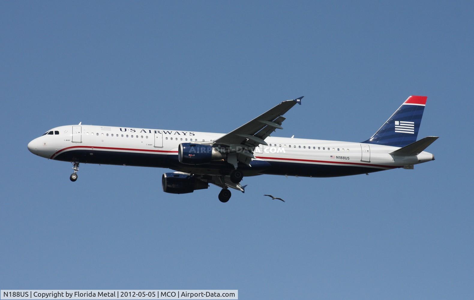 N188US, 2002 Airbus A321-211 C/N 1724, US Airways A321