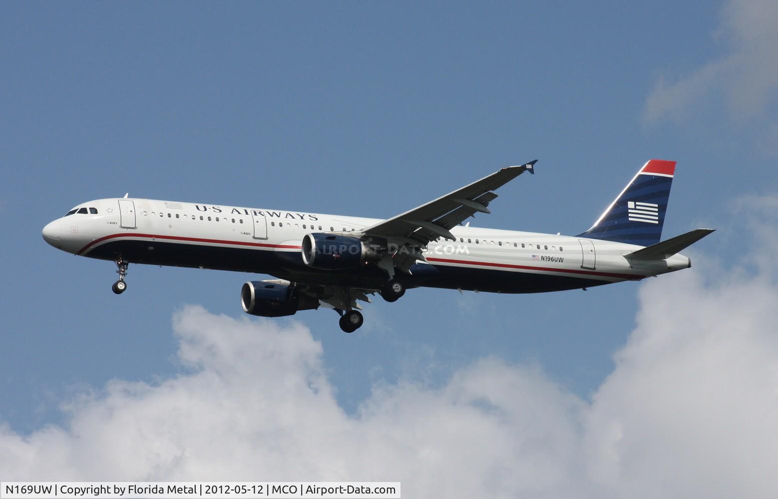 N169UW, 2001 Airbus A321-211 C/N 1455, US Airways A321