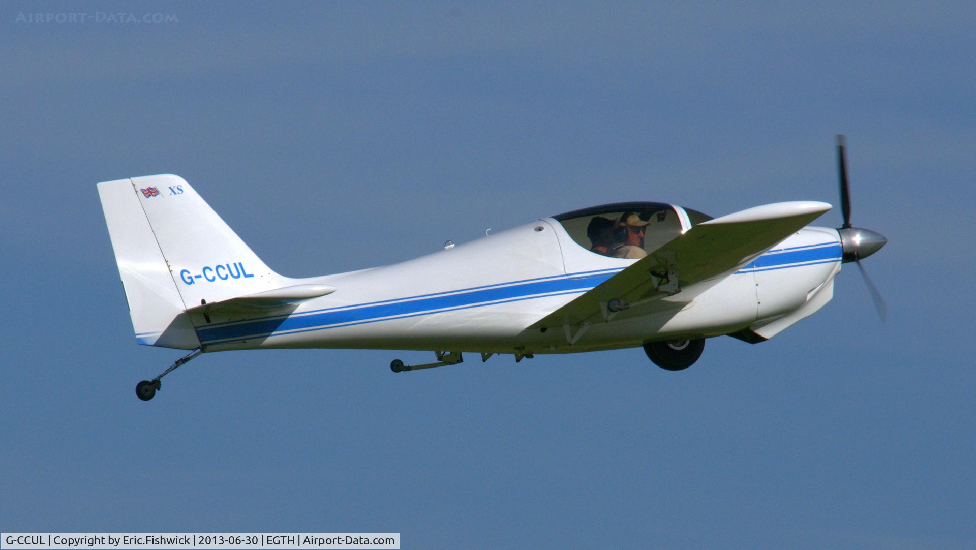 G-CCUL, 2004 Europa XS Monowheel C/N PFA 247-13119, 42. G-CCUL departing the Shuttleworth Military Pagent Flying Day, 30 June 2013.