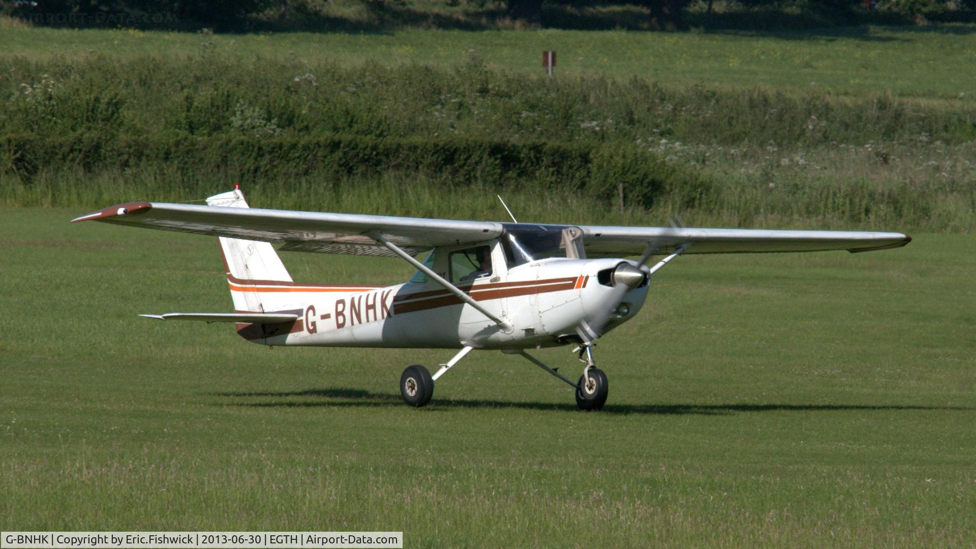 G-BNHK, 1981 Cessna 152 C/N 152-85355, 43. G-BNHK departing the Shuttleworth Military Pagent Flying Day, 30 June 2013.