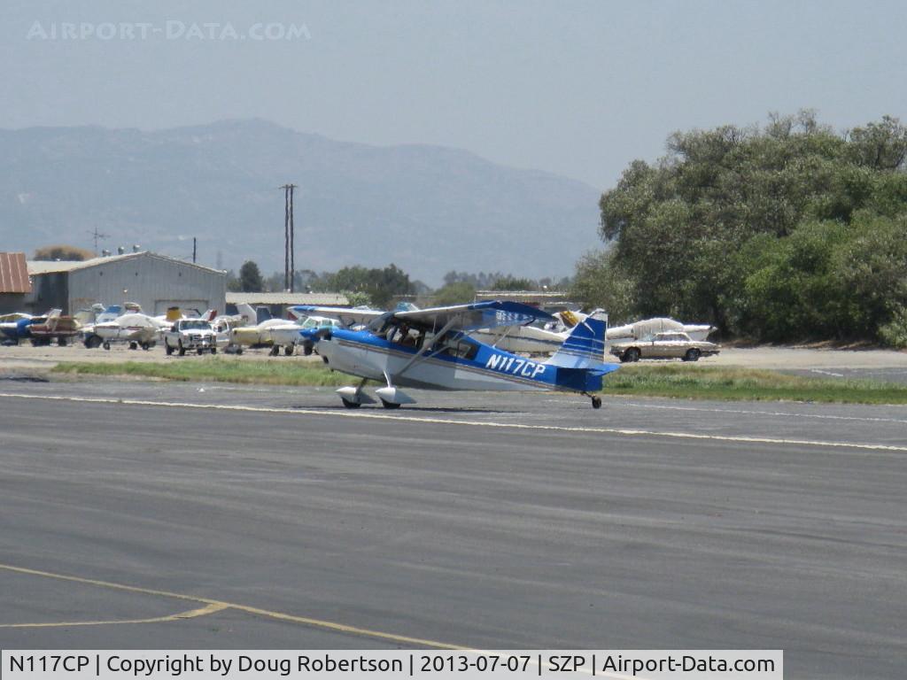 N117CP, American Champion 7GCBC Citabria C/N 1275-99, 1999 American Champion 7GCBC CITABRIA, Lycoming O-320 150 Hp, taxi off the active
