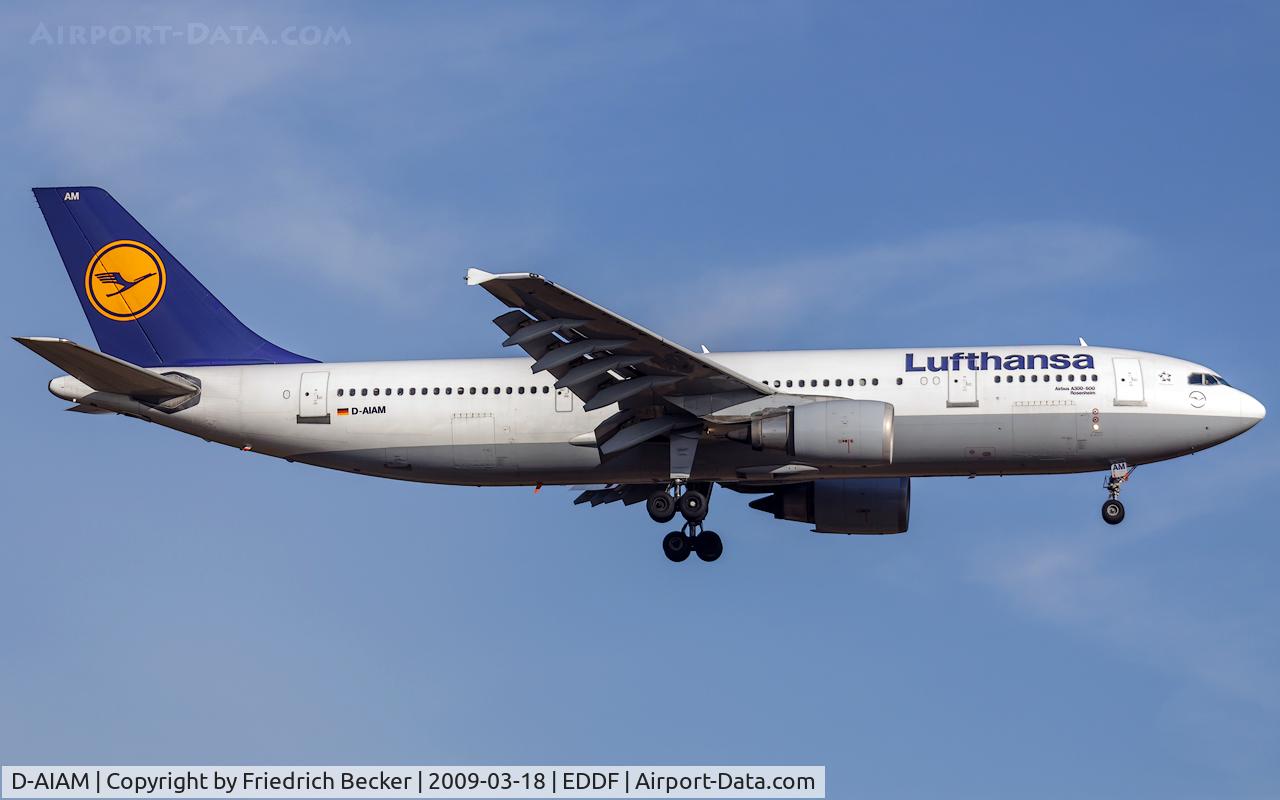 D-AIAM, 1987 Airbus A300B4-603 C/N 408, on final at FRA