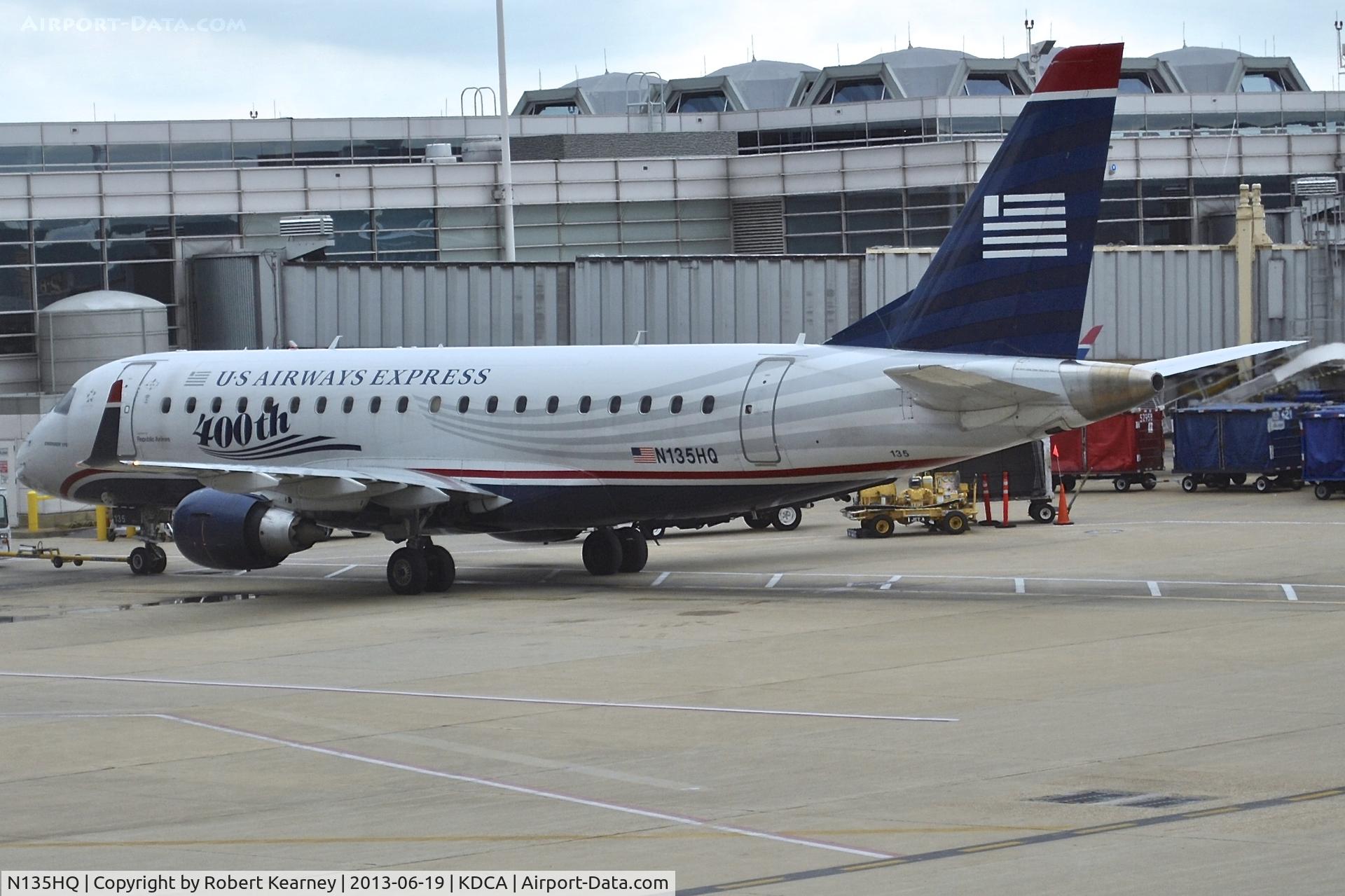 N135HQ, 2008 Embraer 175LR (ERJ-170-200LR) C/N 17000224, About to push back from parking