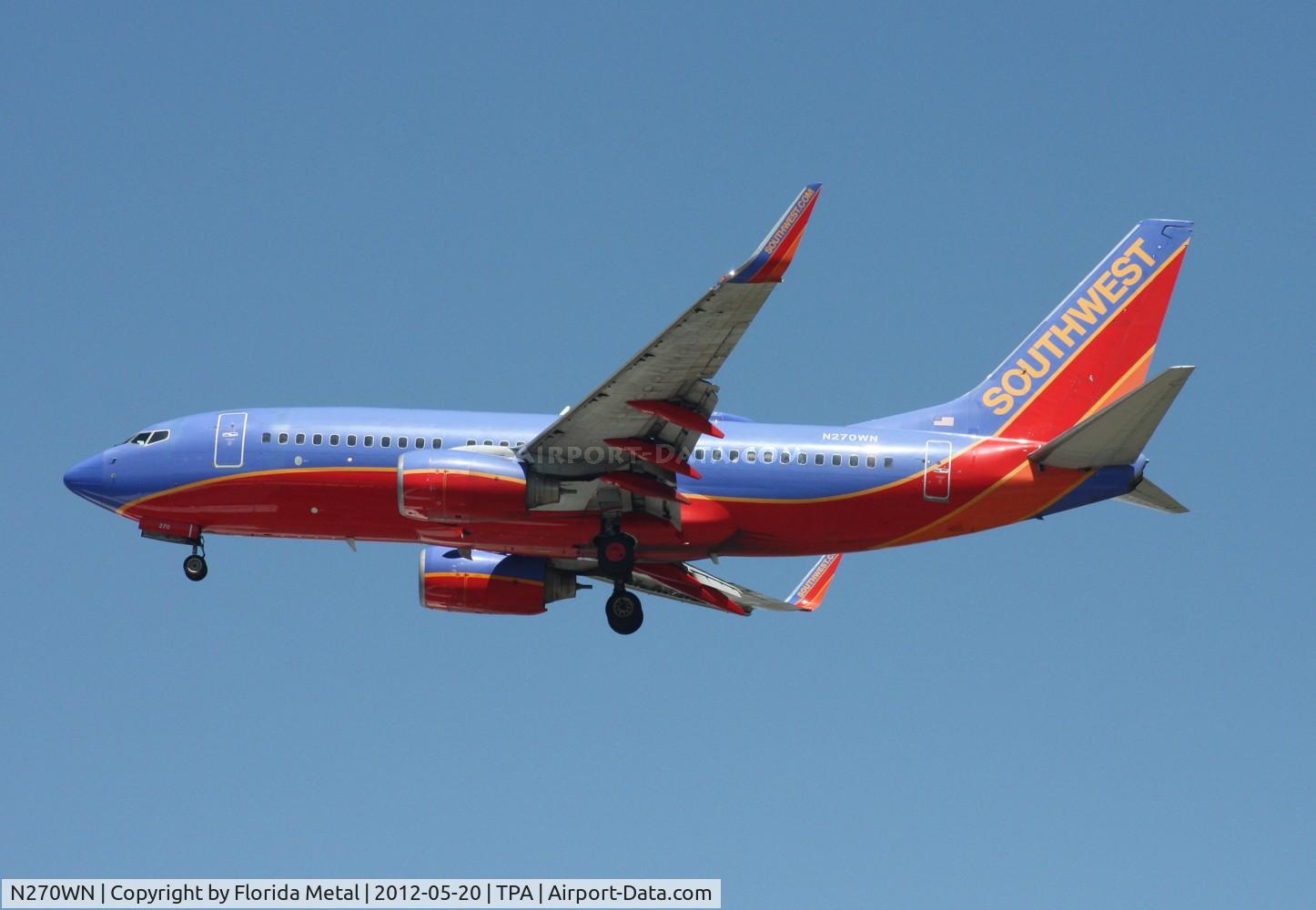 N270WN, 1998 Boeing 737-705 C/N 29089, Southwest 737