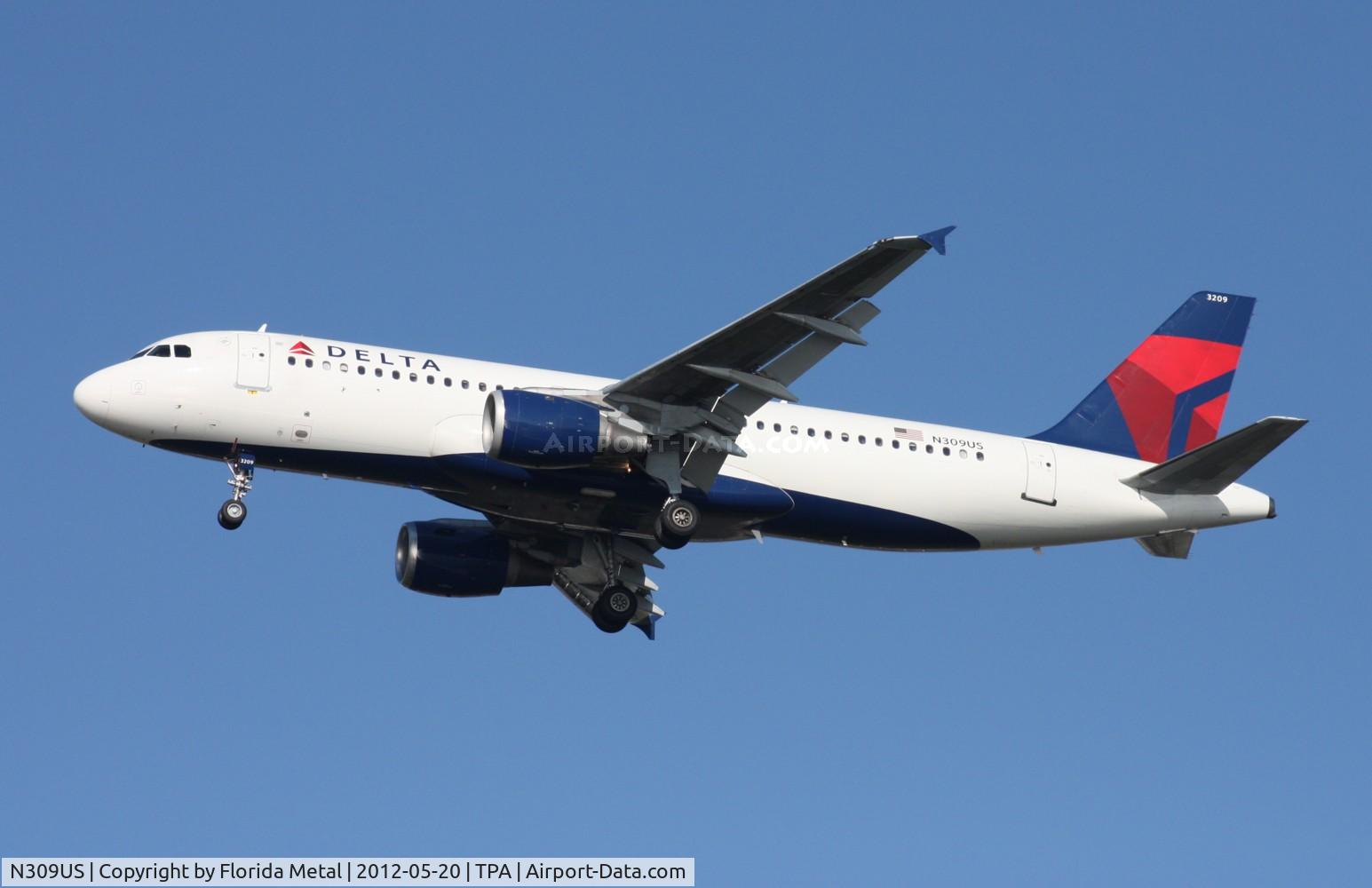 N309US, 1990 Airbus A320-211 C/N 118, Delta A320