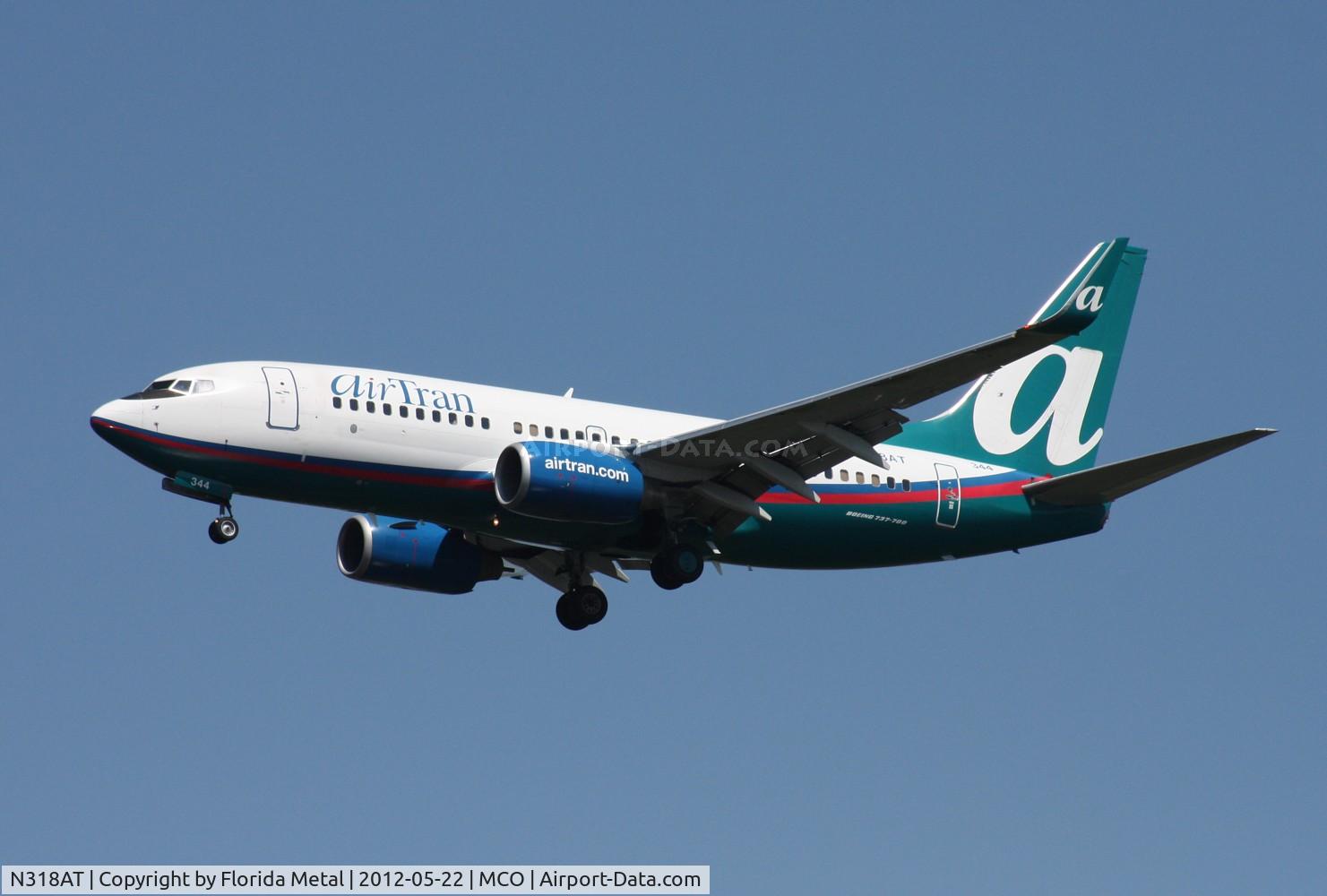 N318AT, 2007 Boeing 737-7BD C/N 33931, Air Tran 737