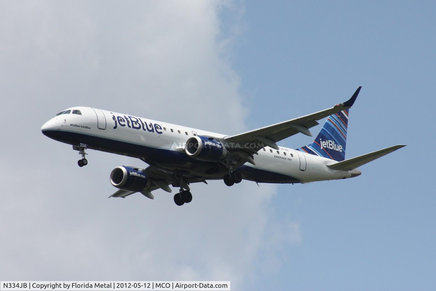 N334JB, Embraer ERJ-190-100 IGW 190AR C/N 19000446, Jet Blue E190
