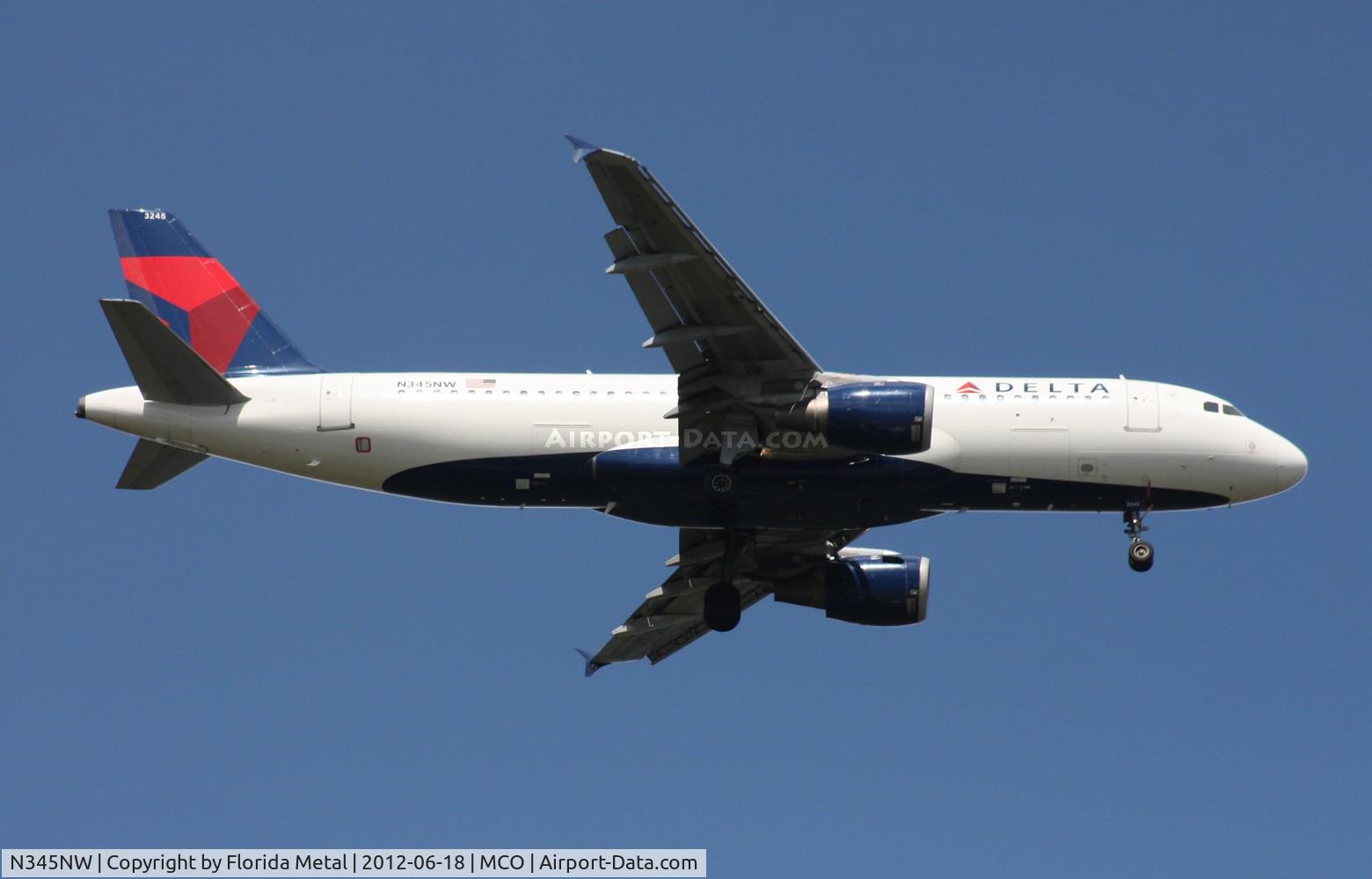 N345NW, 1993 Airbus A320-212 C/N 399, Delta A320