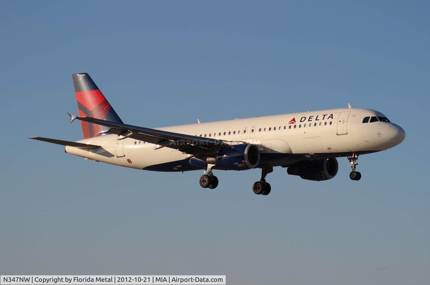 N347NW, 1993 Airbus A320-212 C/N 408, Delta A320