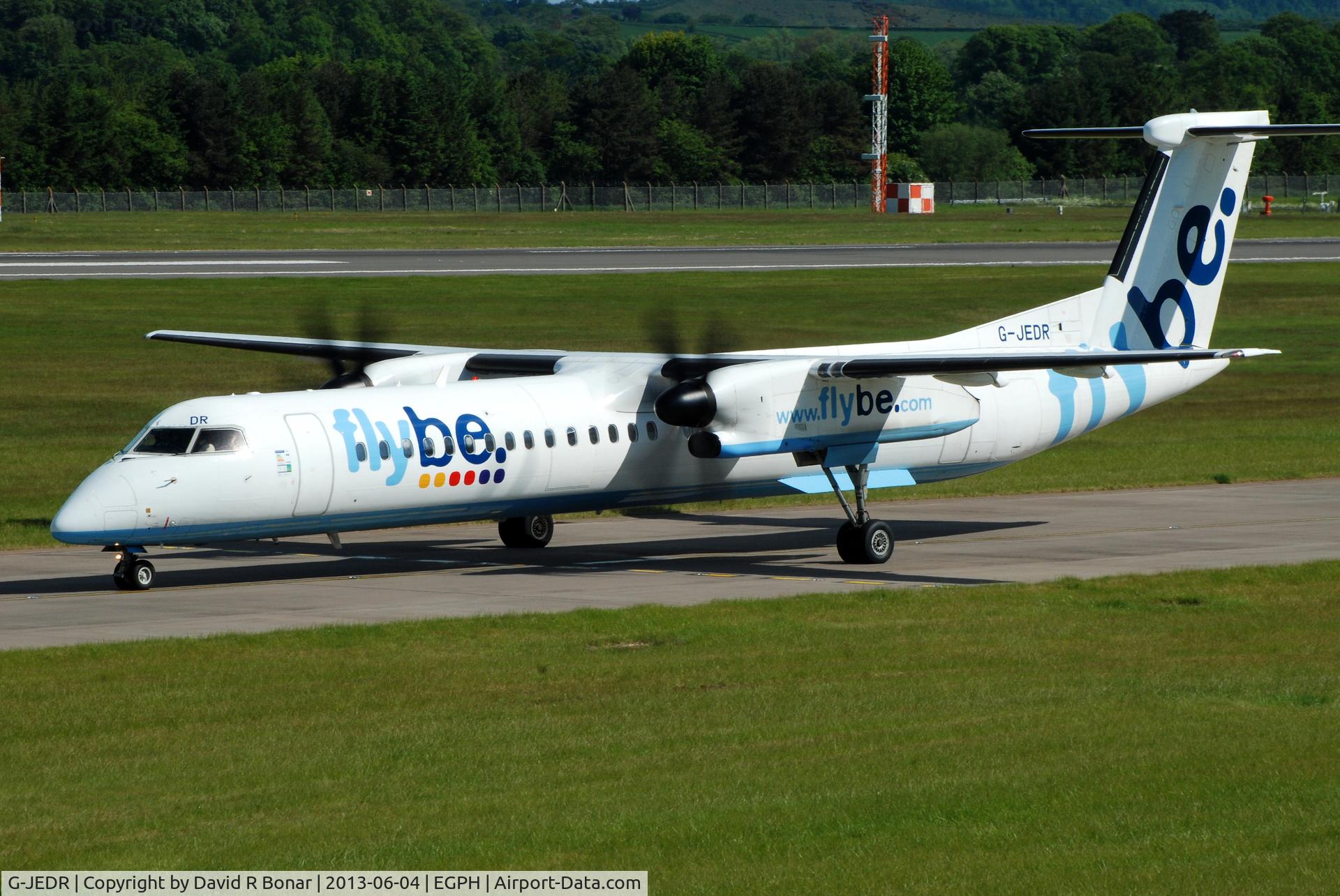 G-JEDR, 2003 De Havilland Canada DHC-8-402Q Dash 8 C/N 4087, Morning rotation to Southampton.
