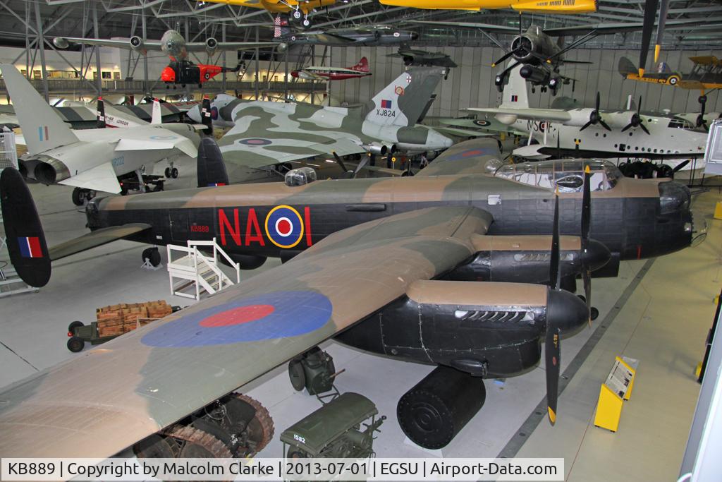 KB889, Avro 683 Lancaster B10 C/N KB889, Avro 683 Lancaster B10. In the AirSpace hangar, Imperial War Museum Duxford, July 2013.