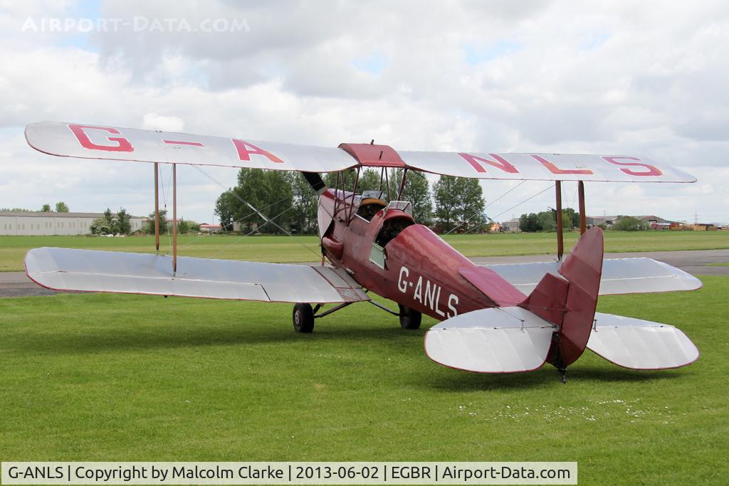 G-ANLS, 1944 De Havilland DH-82A Tiger Moth II C/N 85862, De Havilland DH-82A Tiger Moth II at The Real Aeroplane Club's Jolly June Jaunt, Breighton Airfield, 2013.