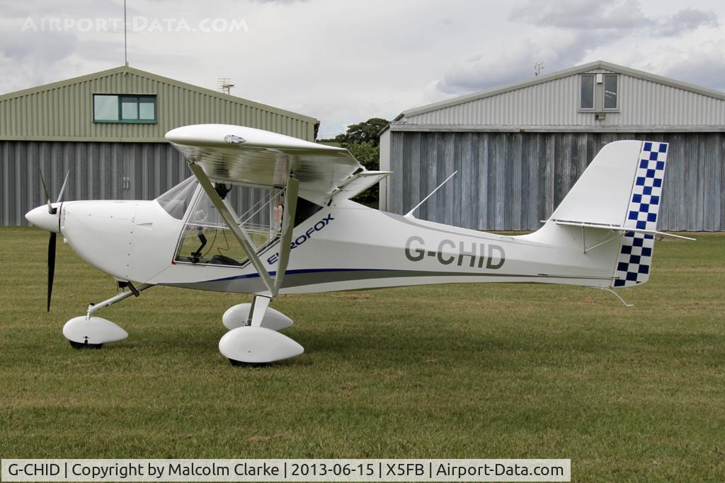 G-CHID, 2012 Aeropro Eurofox 912(1) C/N BMAA/HB/621, Aeropro Eurofox 912(1). Participant in Fly UK 2013. Fishburn Airfield, June 2013.