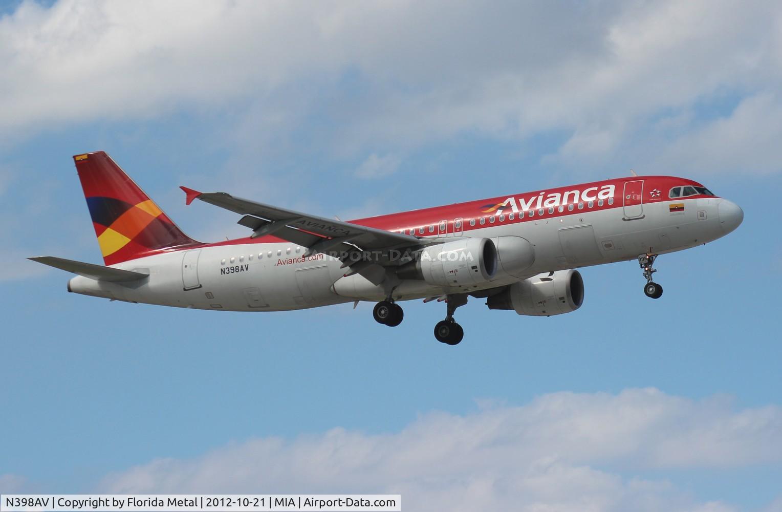 N398AV, 2009 Airbus A320-214 C/N 3988, Avianca A320
