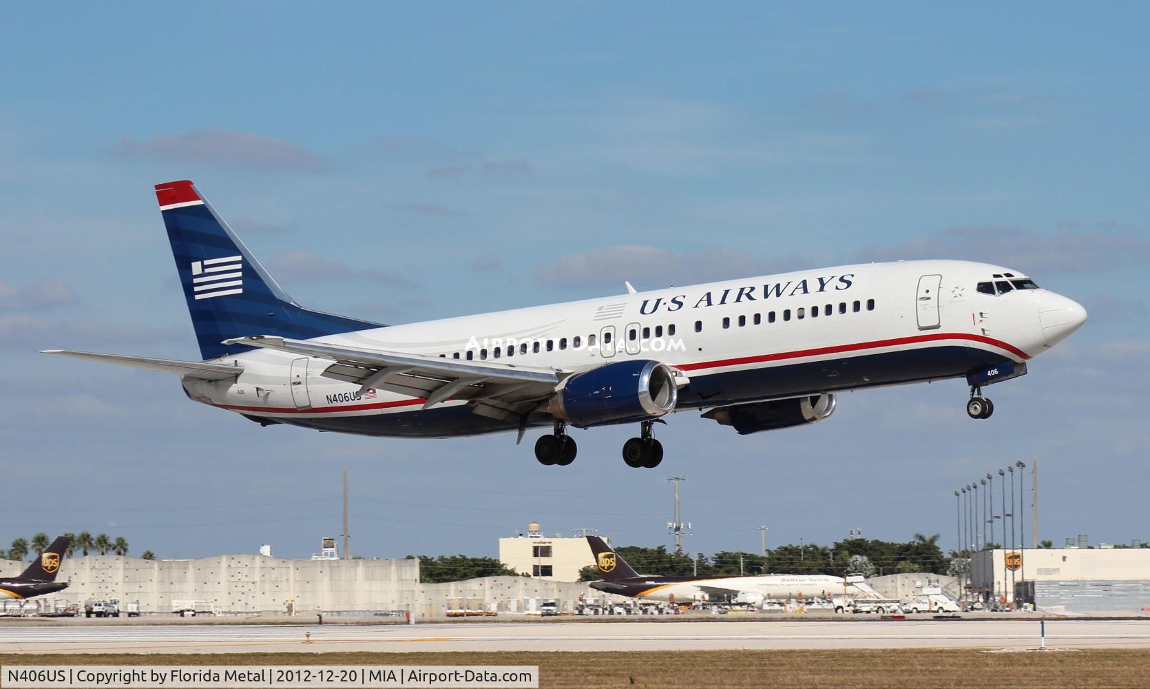 N406US, 1988 Boeing 737-401 C/N 23876, US Airways 737-400