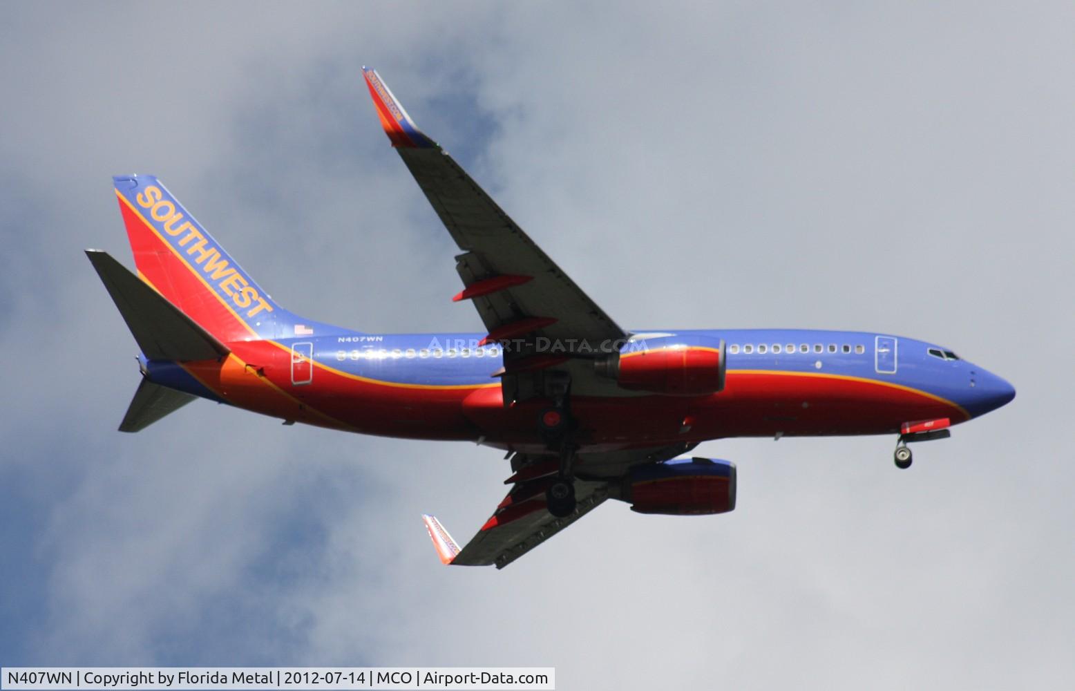 N407WN, 2001 Boeing 737-7H4 C/N 29817, Southwest 737