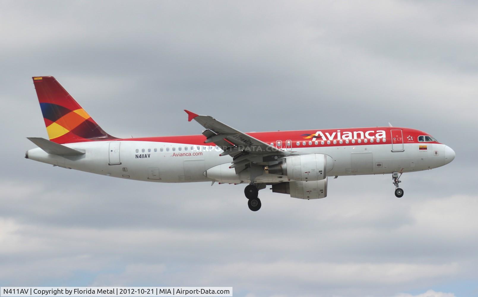 N411AV, Airbus A320-214 C/N 4011, Avianca A320