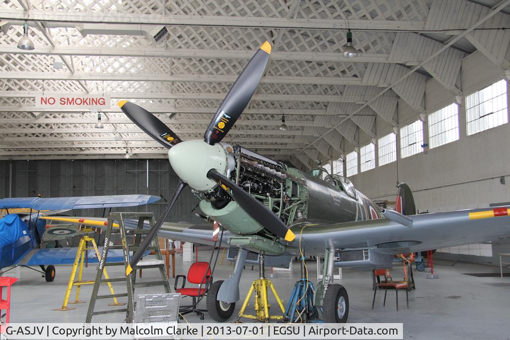 G-ASJV, 1943 Supermarine 361 Spitfire LF.IXb C/N CBAF.IX.552, Supermarine 361 Spitfire LF.IXb. At The Imperial War Museum, Duxford. July 2013.