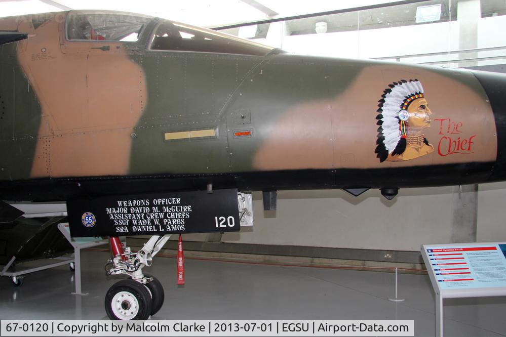 67-0120, 1969 General Dynamics F-111E Aardvark C/N A1-165, General Dynamics F-111E Aardvark, American Air Museum, Duxford Airfield, July 2013.