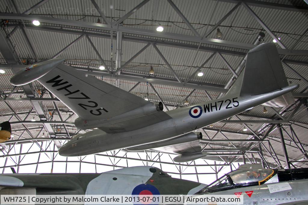 WH725, 1953 English Electric Canberra B.2 C/N EEP71206, English Electric Canberra B.2. Suspended from the roof in AirSpace, Imperial War Museum Duxford, July 2013.