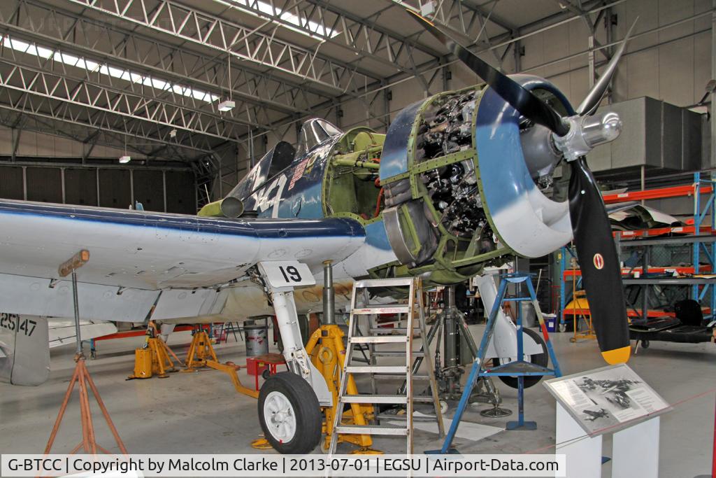 G-BTCC, 1944 Grumman F6F-5K Hellcat. C/N A-1733, Grumman F6F-5K Hellcat (G-50). At The Imperial War Museum, Duxford. July 2013.