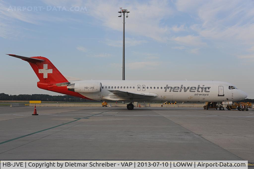 HB-JVE, 1993 Fokker 100 (F-28-0100) C/N 11459, Helvetic Fokker 100