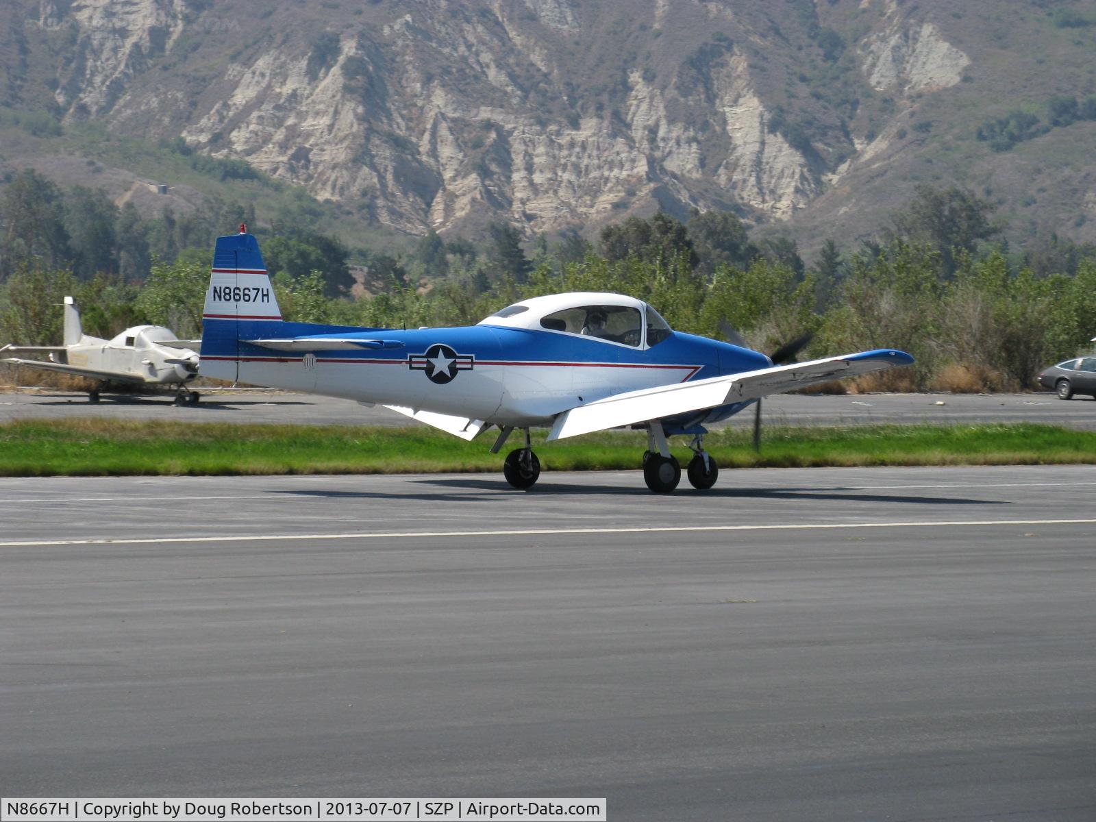 N8667H, 1947 North American Navion C/N NAV-4-667, 1947 North American NAVION, Continental IO-520 285 Hp upgrade, landing roll Rwy 22