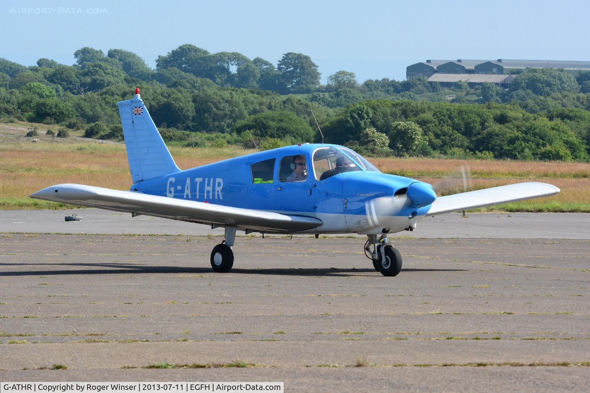 G-ATHR, 1965 Piper PA-28-180 Cherokee C C/N 28-2343, Visiting Cherokee operated by Azure Flying Club.