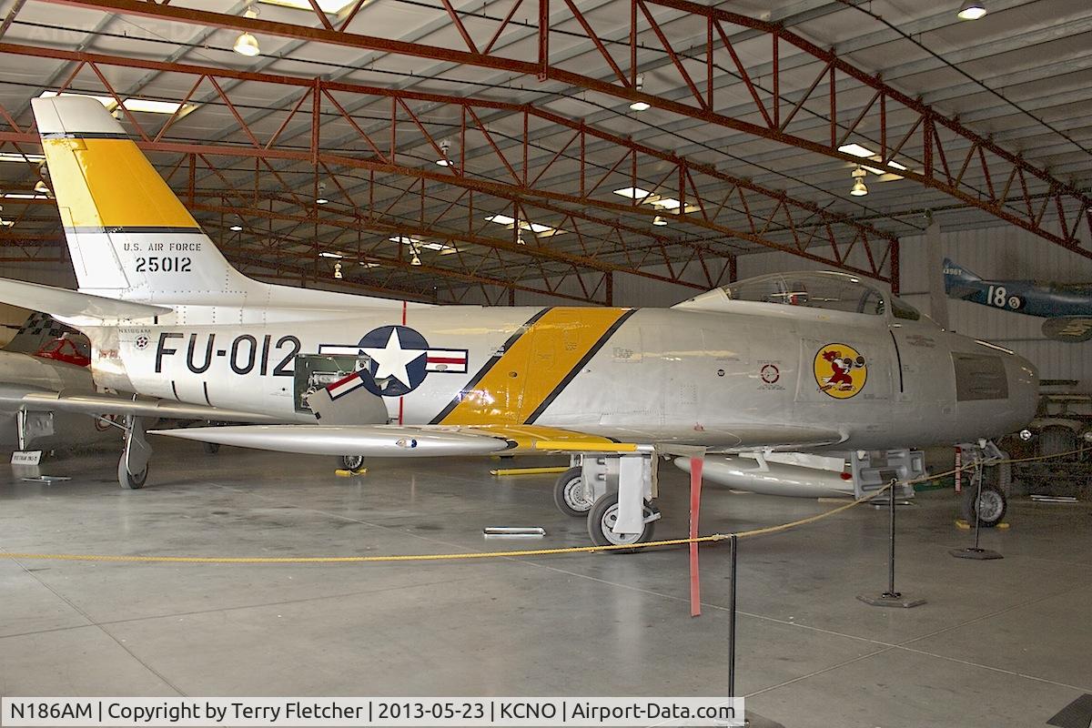 N186AM, 1952 North American F-86F Sabre C/N 191-708, At Planes of Fame Museum , Chino , California