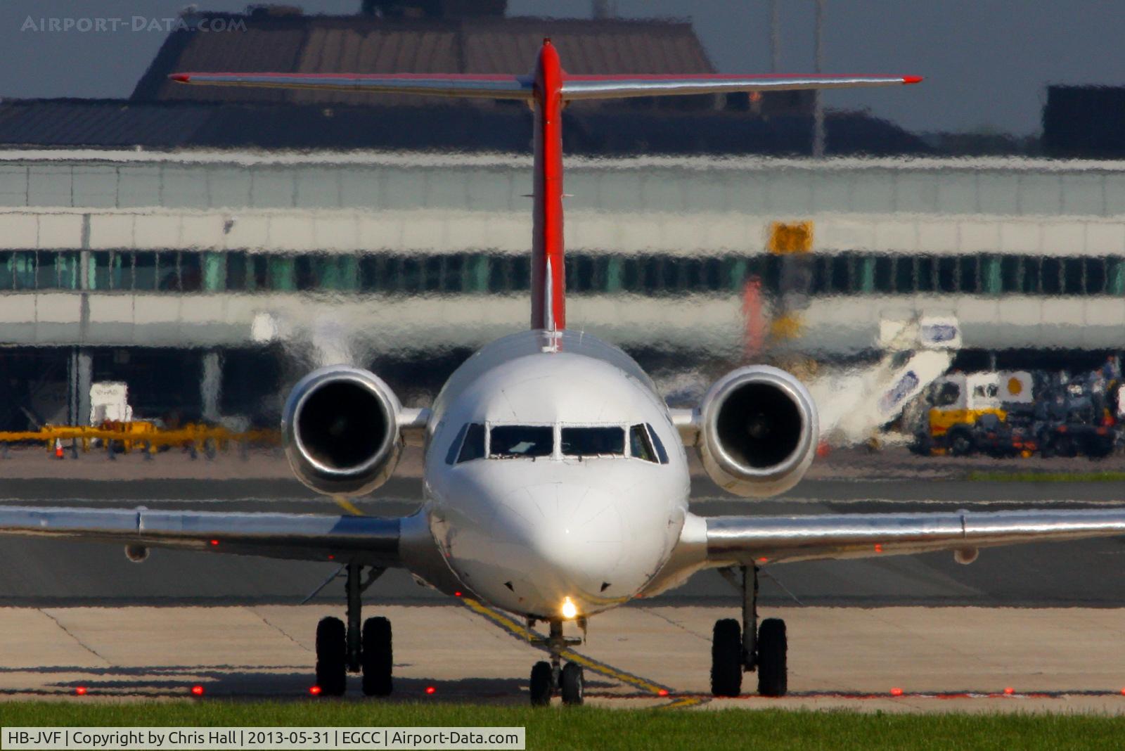 HB-JVF, 1993 Fokker 100 (F-28-0100) C/N 11466, Helvetic Airlines