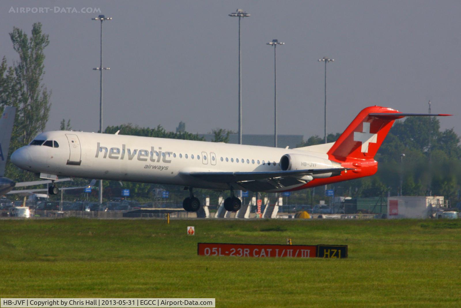 HB-JVF, 1993 Fokker 100 (F-28-0100) C/N 11466, Helvetic Airlines