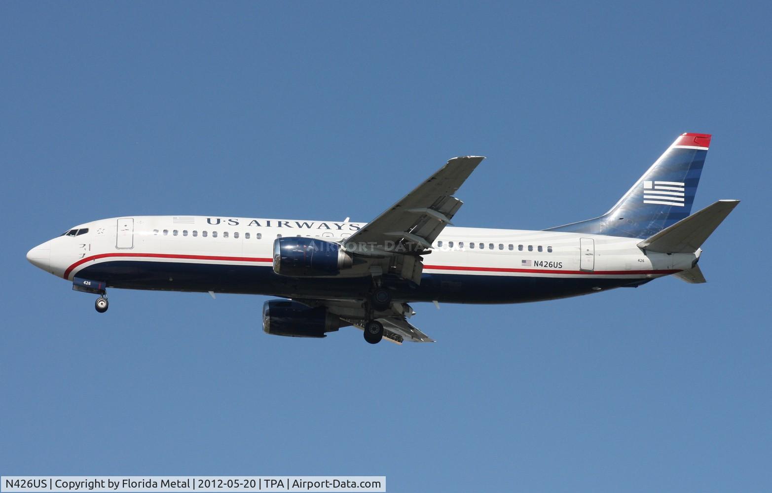 N426US, 1989 Boeing 737-4B7 C/N 24548, US Airways 737-400
