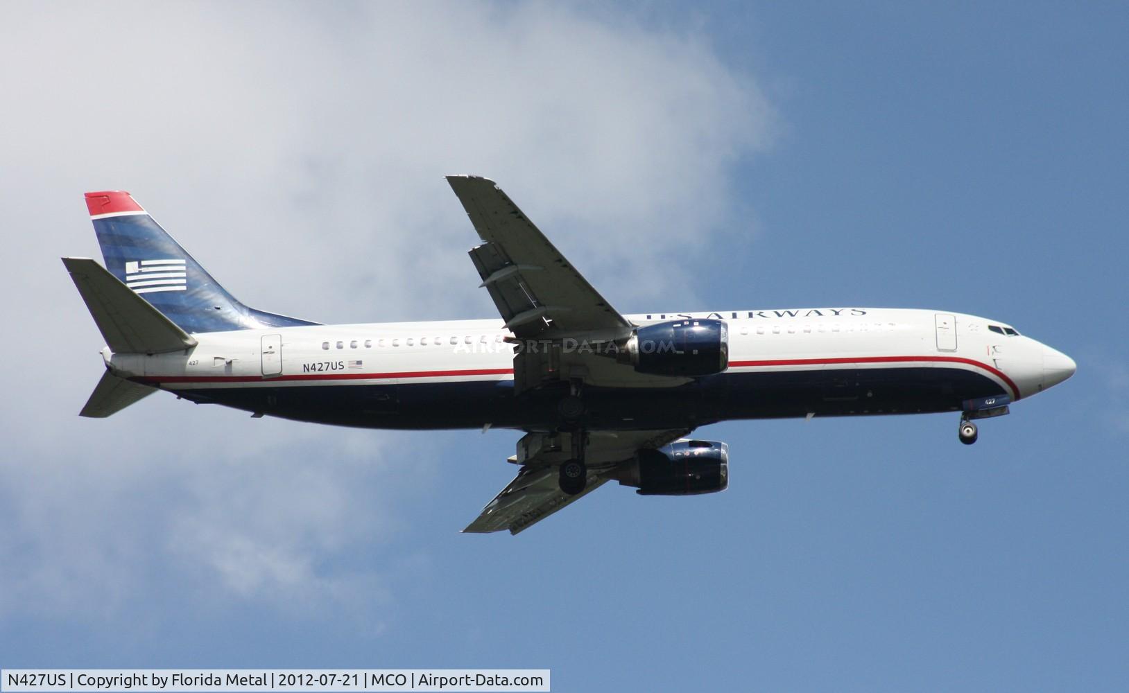 N427US, 1989 Boeing 737-4B7 C/N 24549, US Airways 737-400