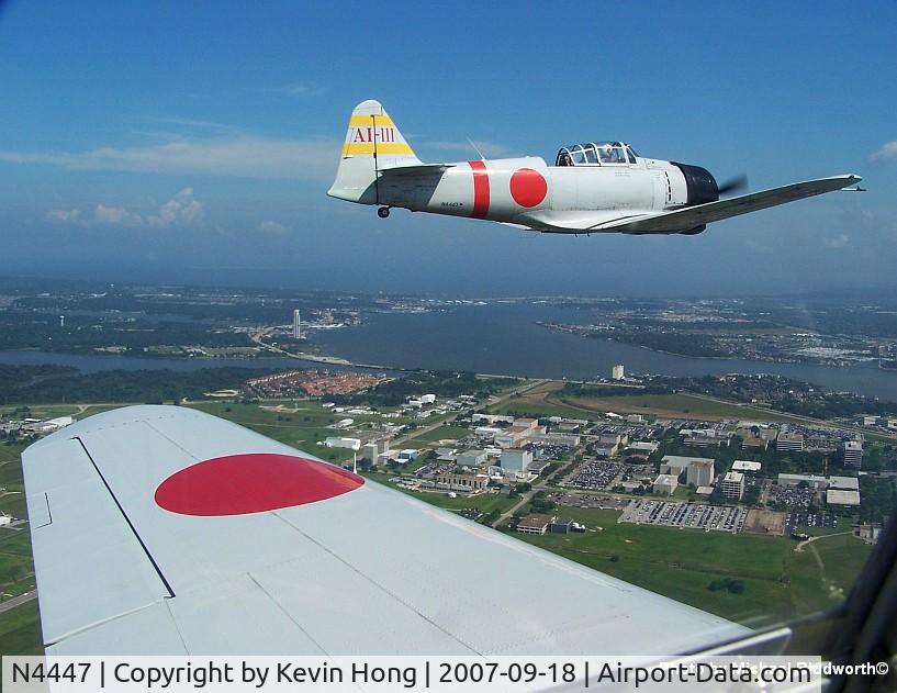 N4447, 1945 Canadian Car & Foundry Harvard Mk.4 C/N CCF4-241, Media day gearing up for Wings Over Houston Airshow
