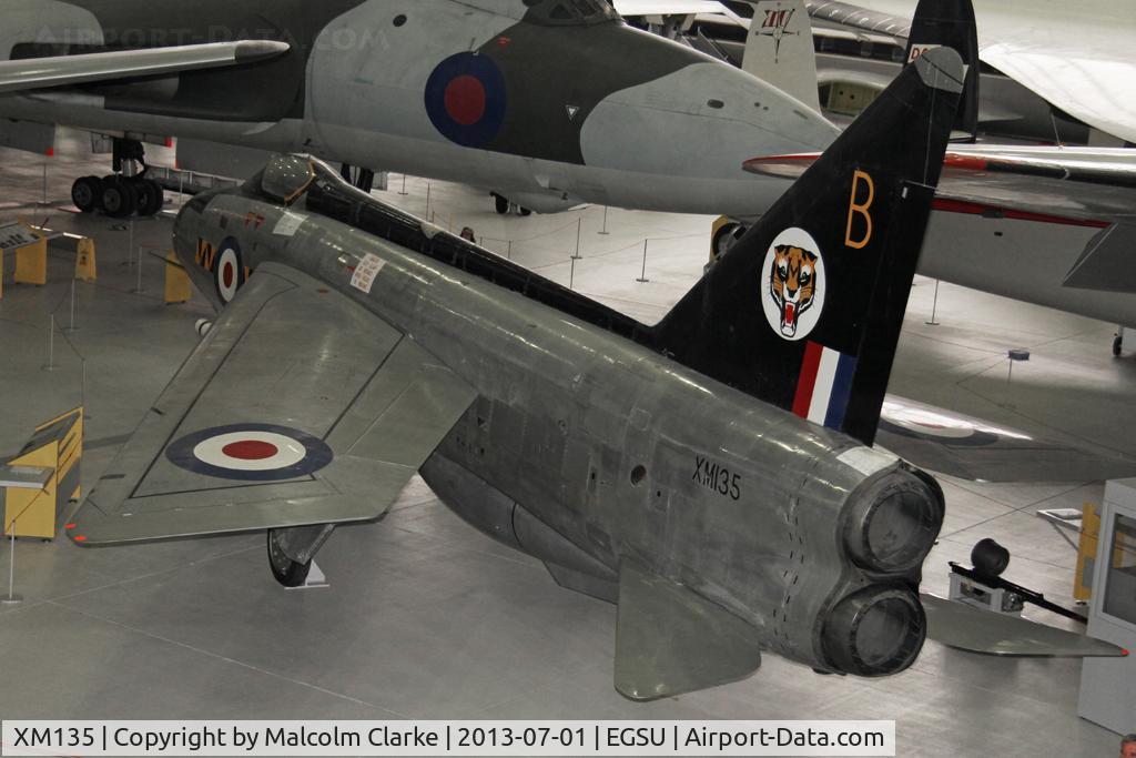 XM135, 1959 English Electric Lightning F.1 C/N 95031, English Electric Lightning F.1. In the AirSpace hangar, Imperial War Museum Duxford, July 2013.
