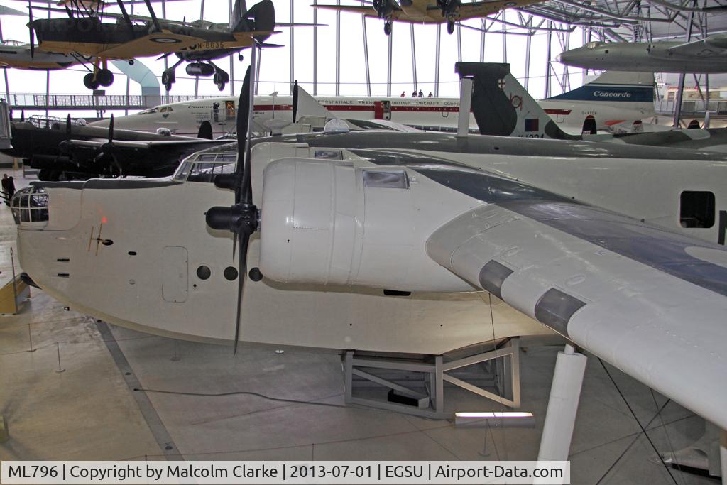 ML796, 1944 Short S.25 Sunderland Mk.V C/N SH.1071, Short S-25 Sunderland 5. In AirSpace, Imperial War Museum Duxford, July 2013.