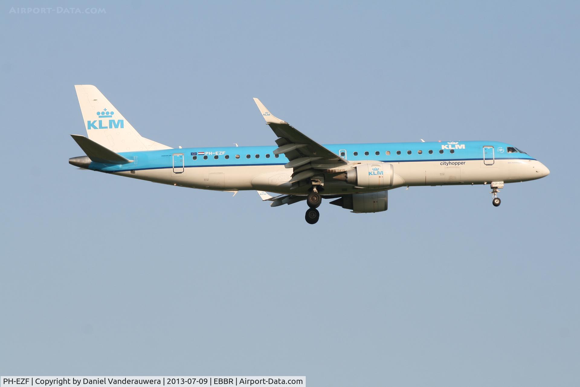 PH-EZF, 2009 Embraer 190LR (ERJ-190-100LR) C/N 19000304, Arrival of flight KL1721 to RWY 02