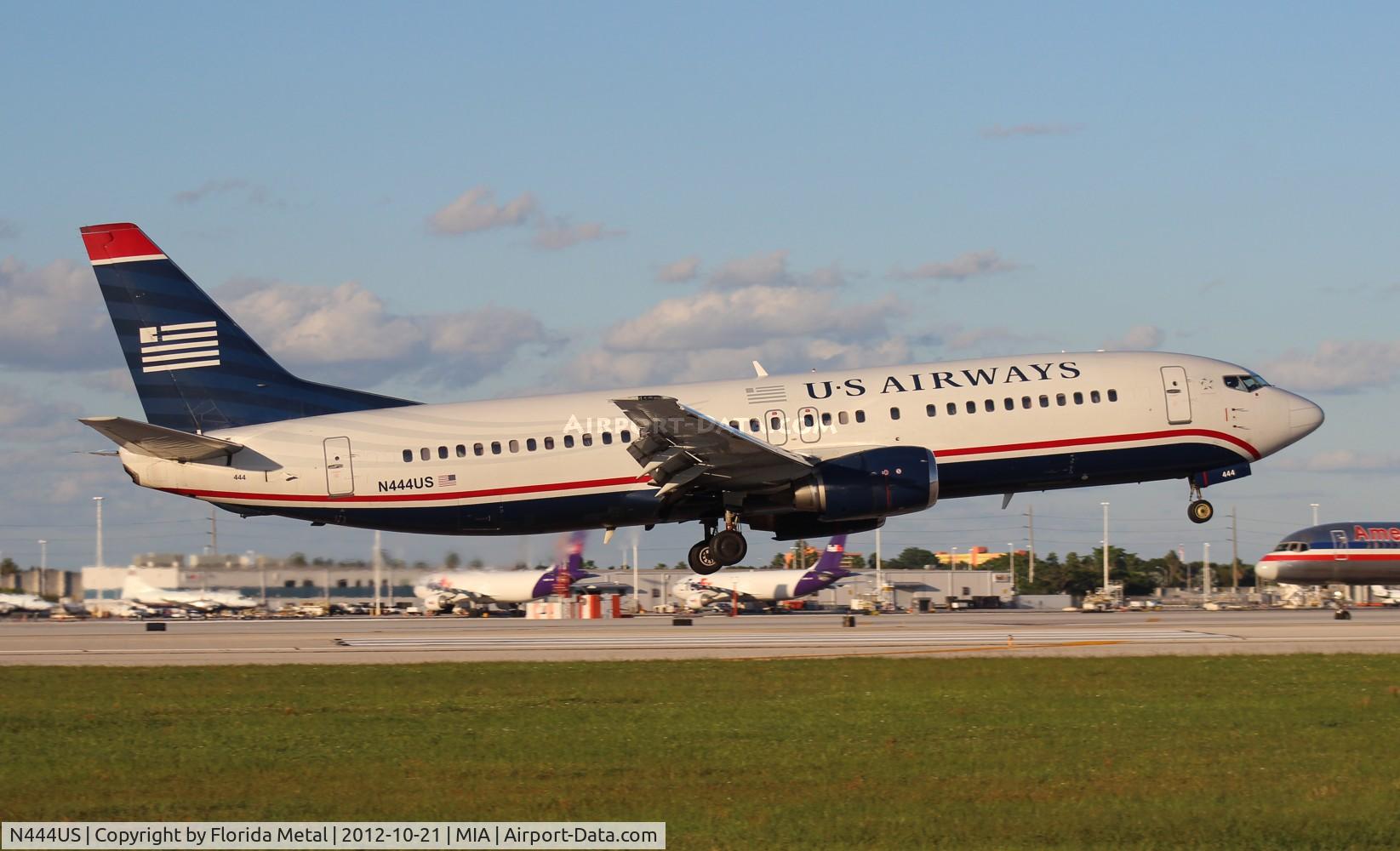 N444US, 1990 Boeing 737-4B7 C/N 24862, US Airways 737-400