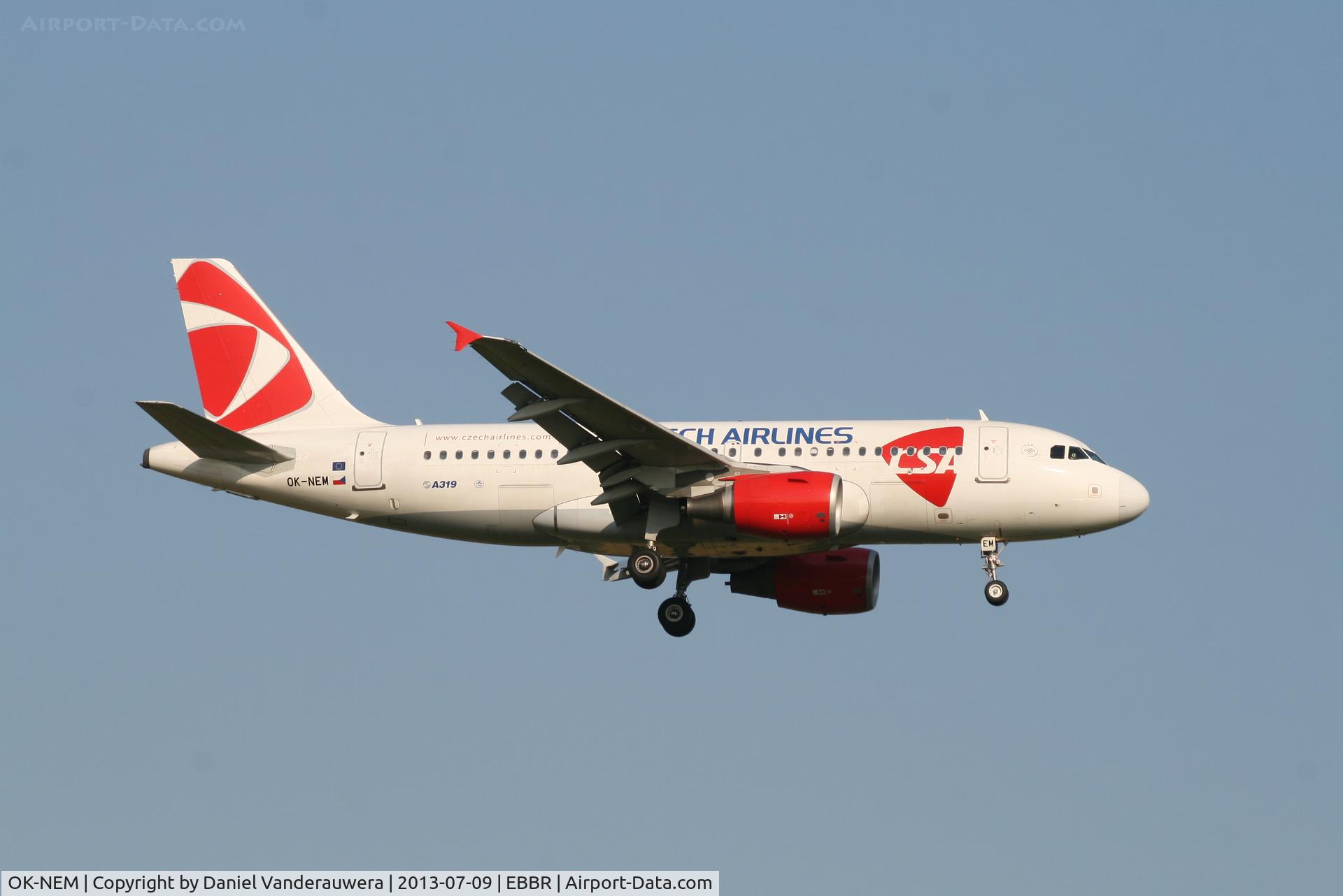 OK-NEM, 2008 Airbus A319-112 C/N 3406, Arrival of flight OK630 to RWY 02