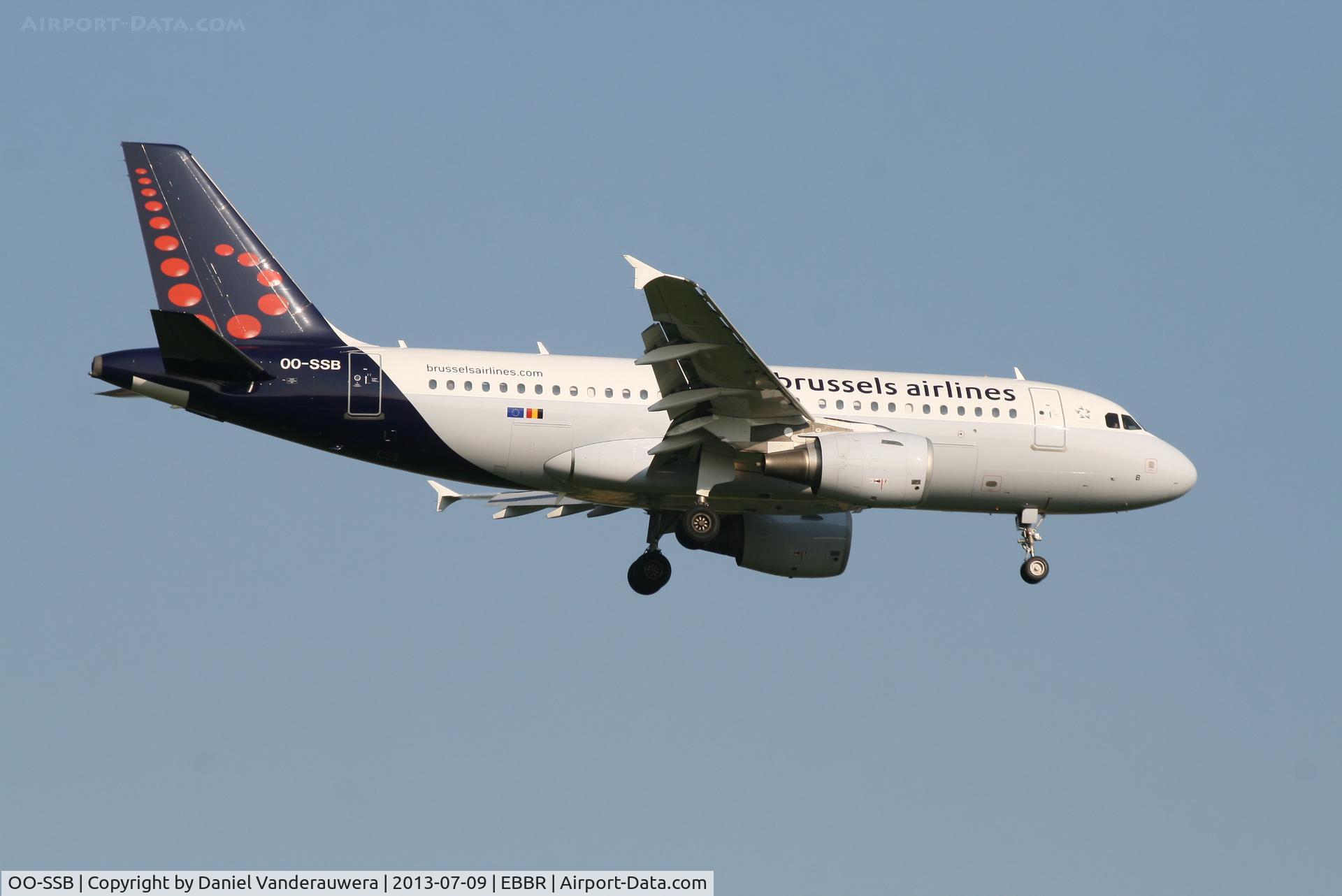 OO-SSB, 2005 Airbus A319-111 C/N 2400, Arrival of flight SN3188 to RWY 02