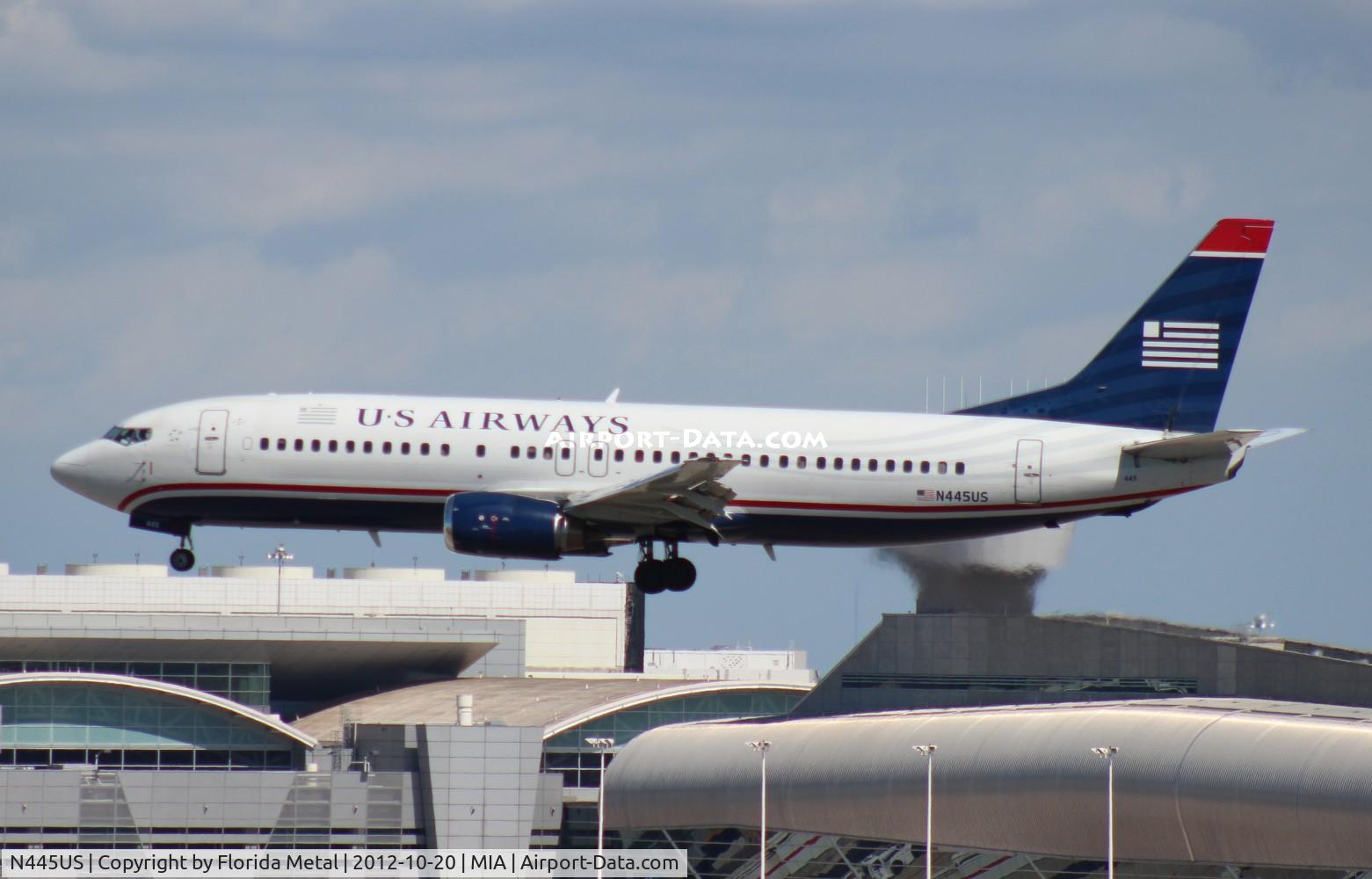 N445US, 1990 Boeing 737-4B7 C/N 24863, US Airways 737-400