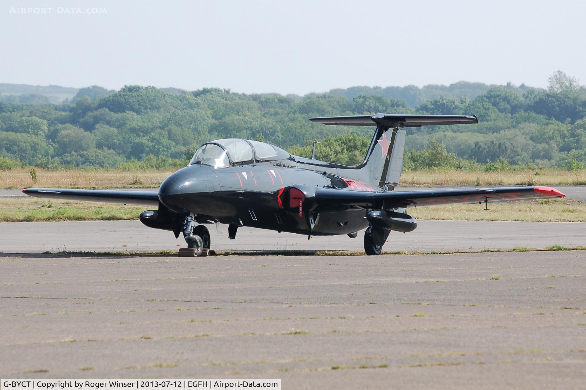 G-BYCT, 1973 Aero L-29 Delfin C/N 395142, Rebel 2 of the Red Star Rebels formation aerobatics team based at Swansea Airport during the Wales National Air Show, Swansea Bay.