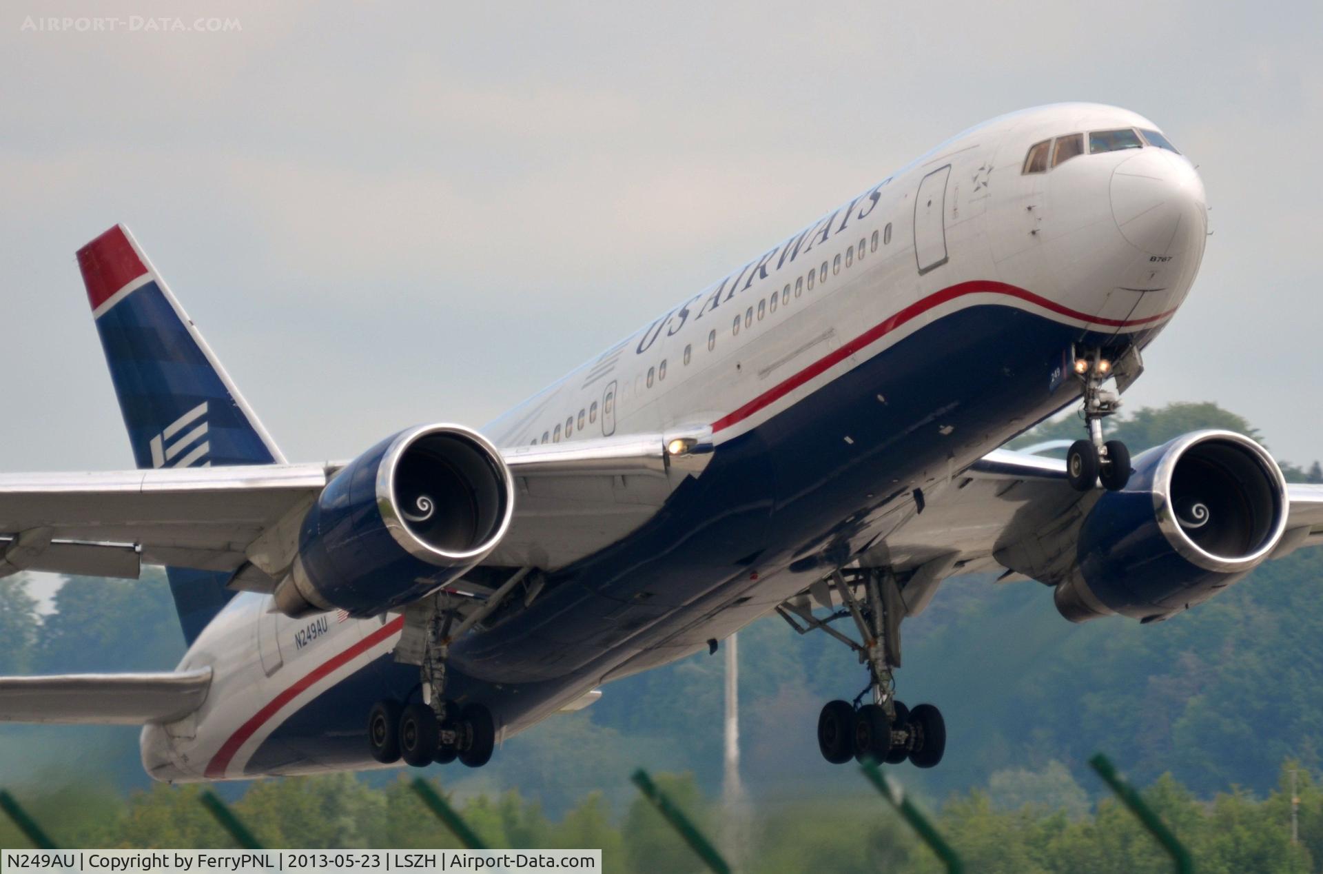 N249AU, 1987 Boeing 767-201 C/N 23901, US B762 taking off.